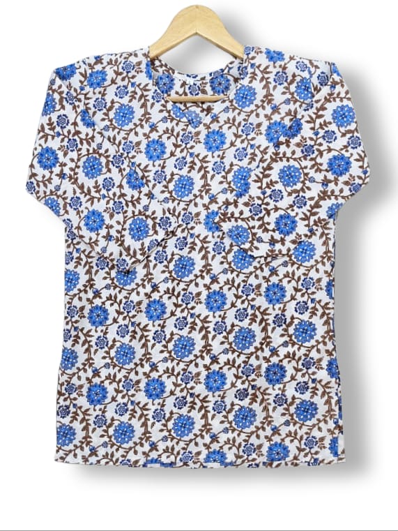 PRINTED COTTON SHORT KURTI